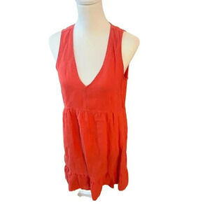 CYNTHIA ROWLEY 100% LINEN halter dress size medium